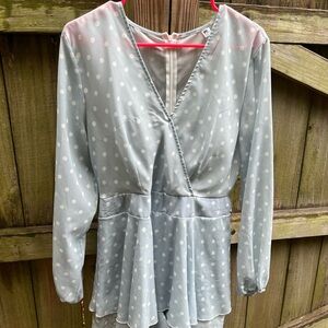 Blue Polka Dot Romper